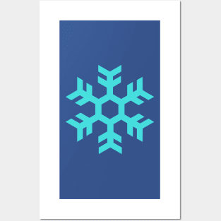 Blue Snowflake Posters and Art